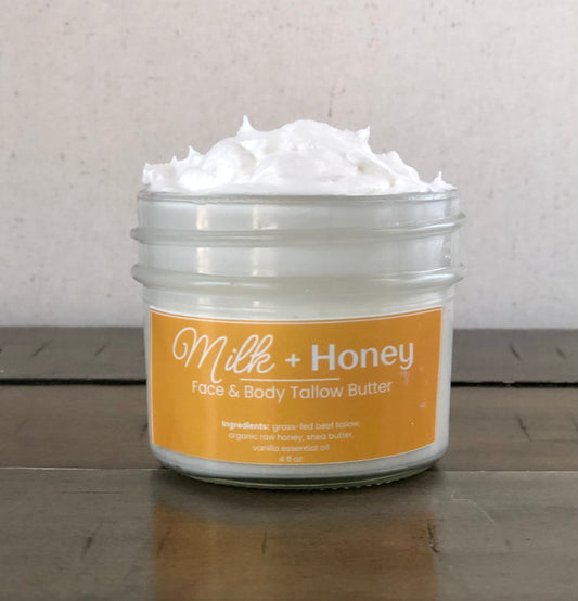 “Milk & Honey” TALLOW Face and Body Butter